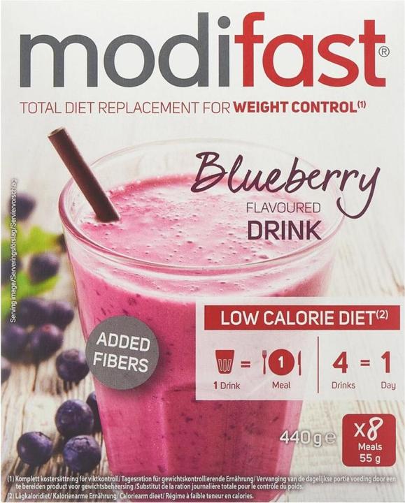 Produktbild Modifast Drink Joghurt Heidelbeere (8 Stück, Beutel, 544 g)