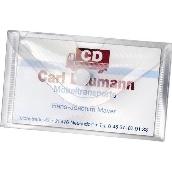 Veloflex, Kartenaufbewahrung, 2229000 - Visitenkartenetui, 100 x 60 mm, transparentes PP, für Visitenkarten oder USB-Sti...