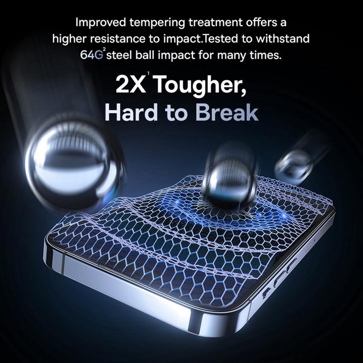 Produktbild Baseus iPhone 15 Pro Max Saphire Series Displayschutz Panzerglas mit Sichtschutz (1 Stk., Apple iPhone 15 Pro Max)