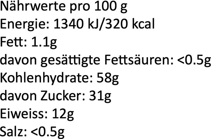 Nährwerte und Zutaten