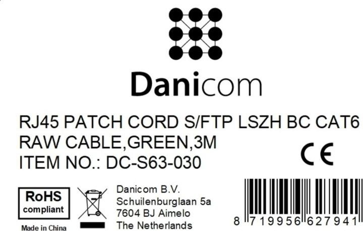 Produktbild Dsit CAT 6 Netzwerkkabel LSOH (CAT6, 3 m)