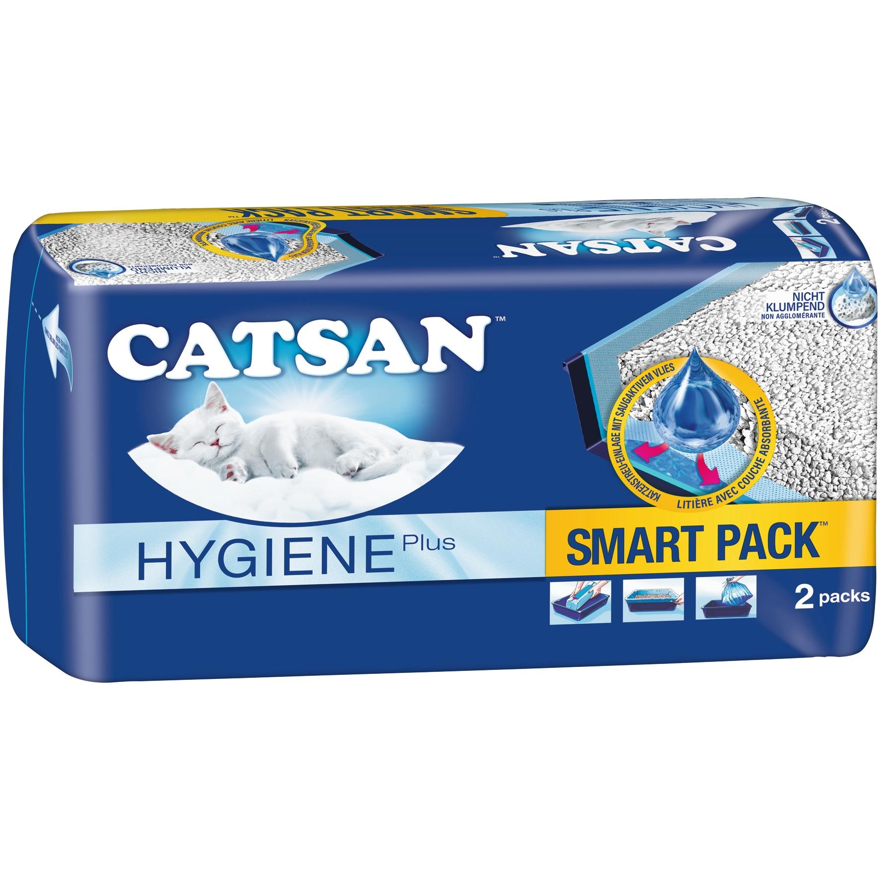 Catsan Bianco Hygiene Plus Smart Pack™ (Biodegradabile, Neutralizzante, Non Agglomerante, 3.90 Kg), Sabbia Lettiera Per Gatti