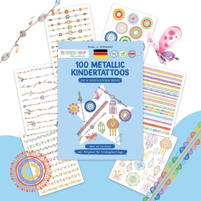 Immagine prodotto Papierdrachen Tatuaggi metallici - Elementi di gioielleria