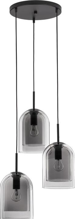 Actual product image Nova Luce VELOR pendant light E27 triple black smoke grey 185x30cm dimmable 9236710
