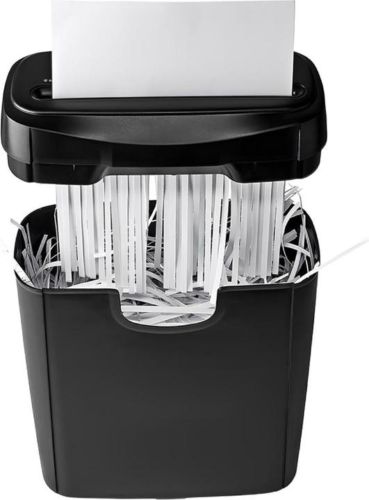 Produktbild Nedis Aktenvernichter | 6x A4-Seiten | 10 l | Sicherheitsnorm: DIN 2 | 190 W | Schwarz (Streifenschnitt)