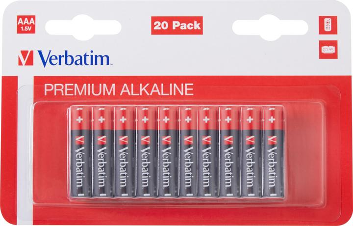 Immagine prodotto Verbatim Alcalino Premium (20 pz., AAA, 1300 mAh)