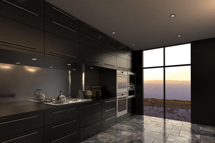 Image du produit Kanlux Cadre d'encastrement Verre Noir Rond Cristal Spot encastrable