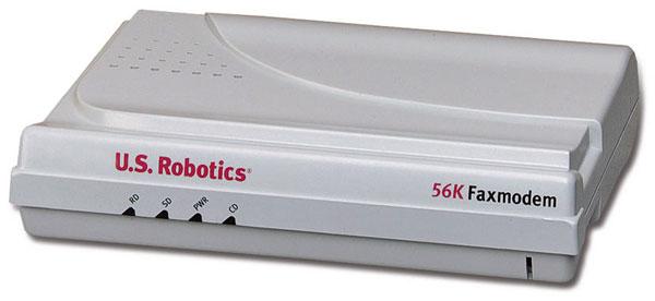 Actual product image US Robotics 56K V.92 fax modem