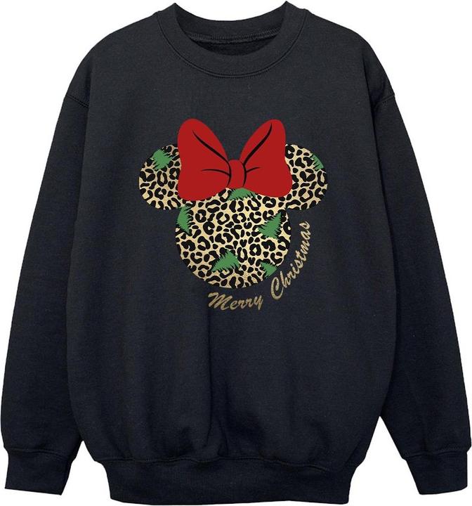 Actual product image Disney Boys Minnie Mouse Leopard Christmas Sweatshirt (140, 146)