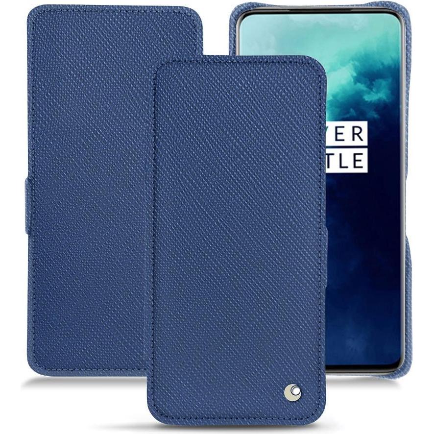 Noreve Lederschutzhülle horizontal (OnePlus 7T Pro), Smartphone Hülle, Blau
