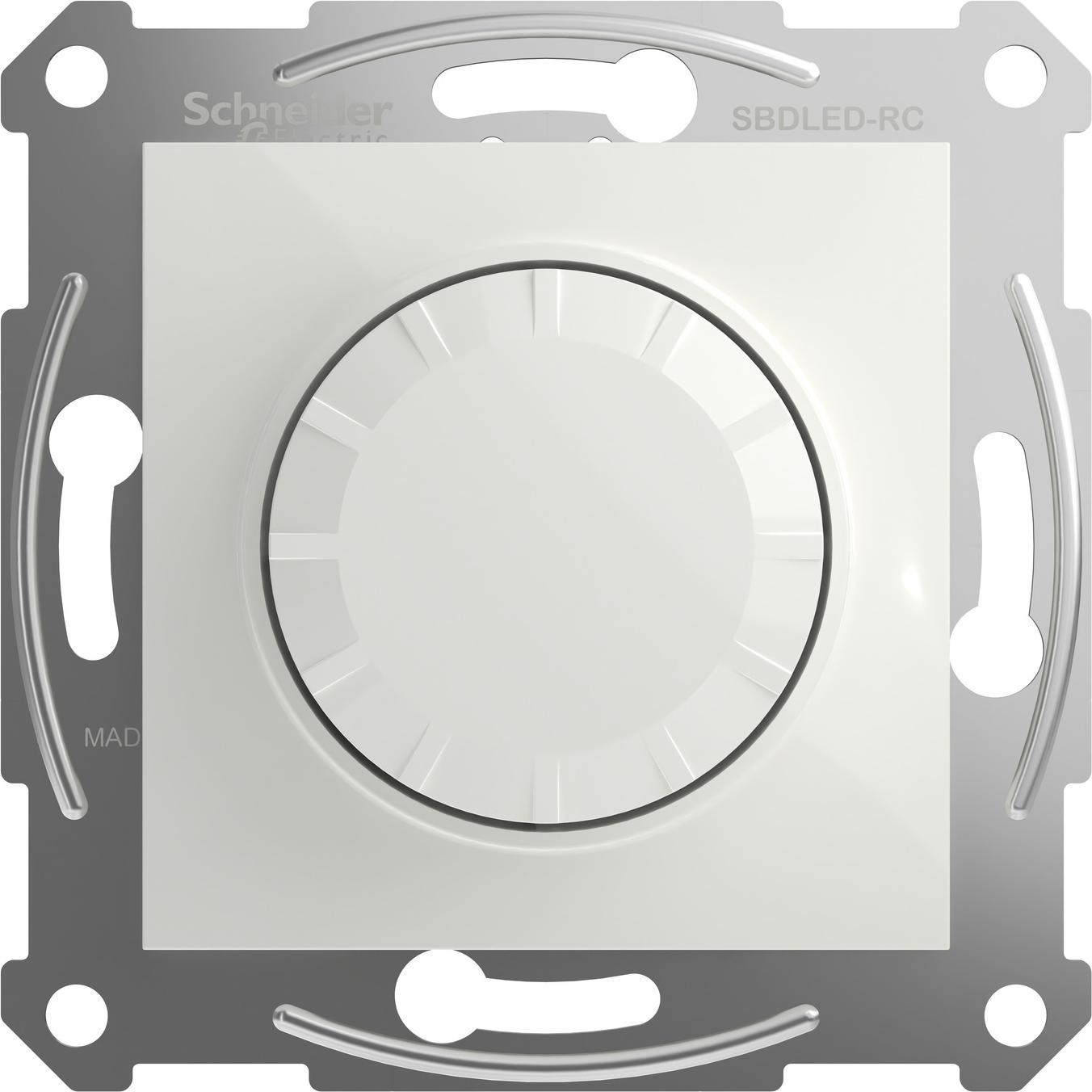 Schneider Electric Dimmer Bianco Asfora (RAL 9003) EPH6870121D, Pulsante + Interruttore, Bianco