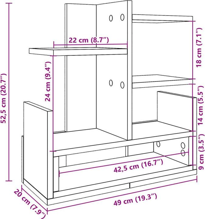 Actual product image vidaXL Schreibtisch-Organizer