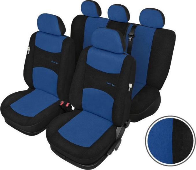 Sixtol SPORT LINE+ Standard Autoabdeckungen, blau-schwarz - 3 Jahre Garantie