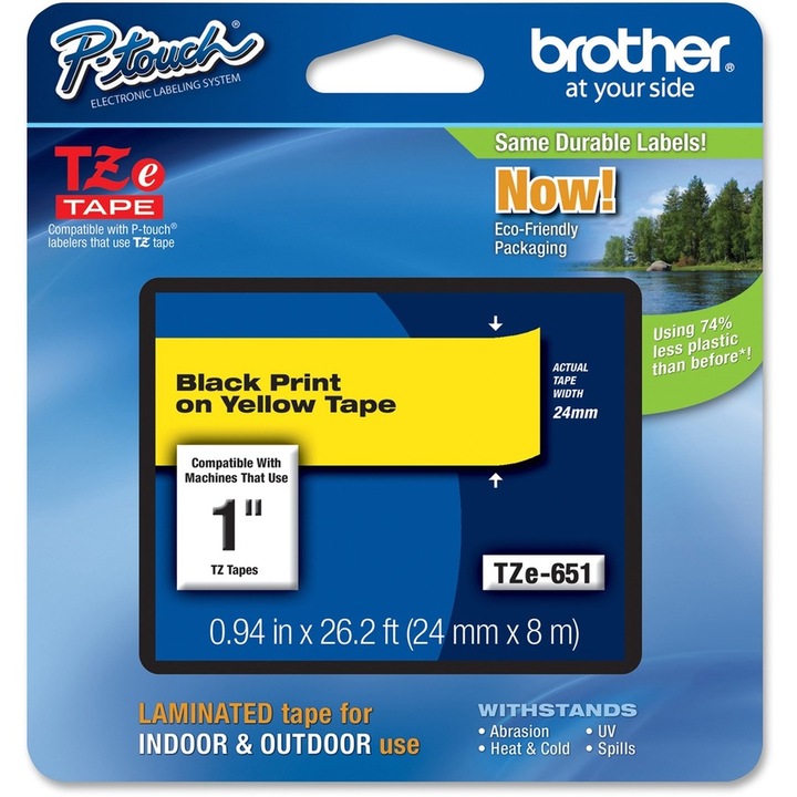 Produktbild Brother Tze-651 (2.40 cm, Gelb, Schwarz)
