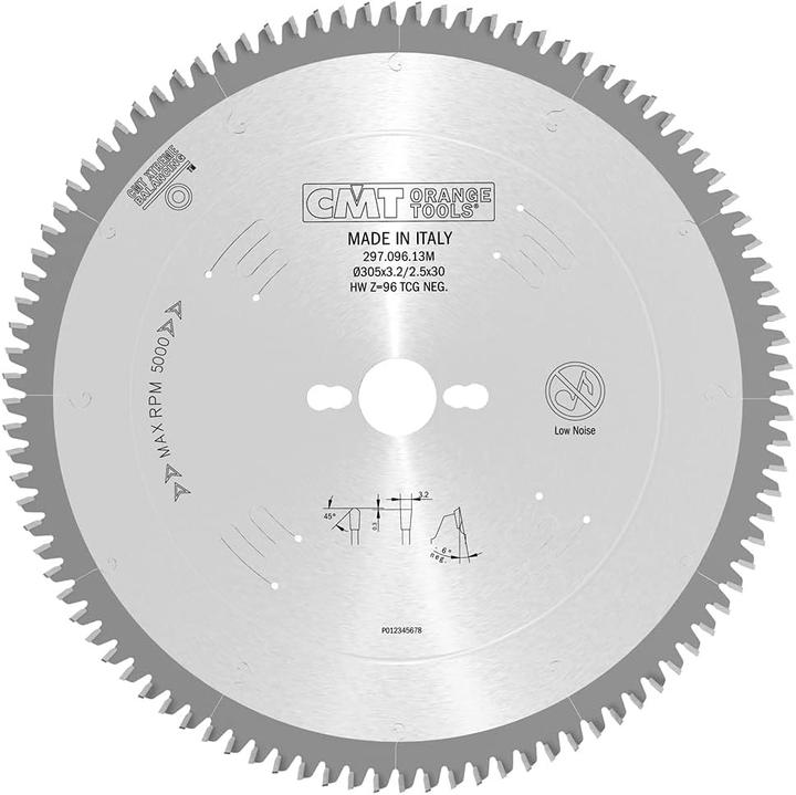 Actual product image CMT 297.096.13M Negativklinge für Nichteisenmetalle/Trespa/Alu 305 x 30 x 96T