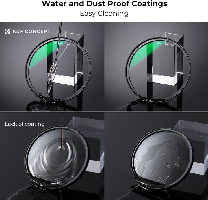 Produktbild K&F Concept 55MM Magnetic MCUV Filter with Magnetic Metal Cap, Green Coated (Nano X Series) (Magnet Filterhalter, 55 mm)