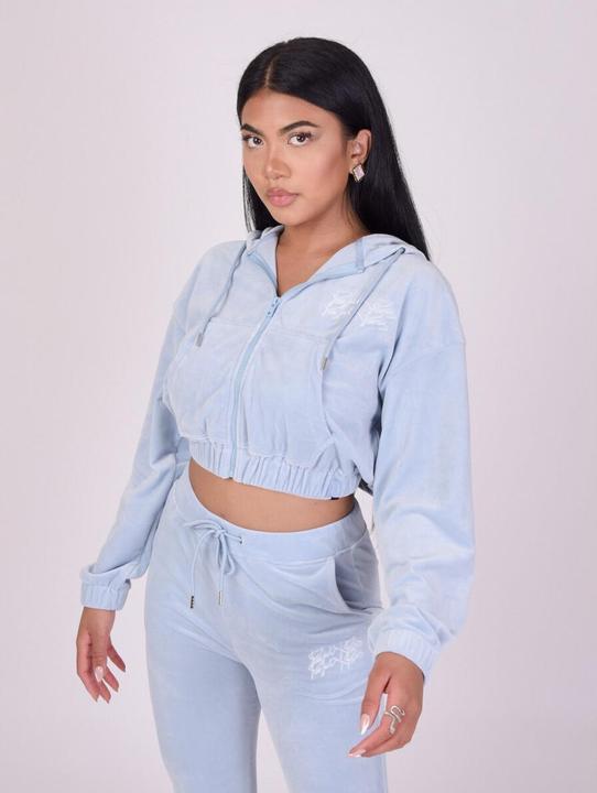 Produktbild Project X Paris hoodie aus samt mit doppellogo (XS)