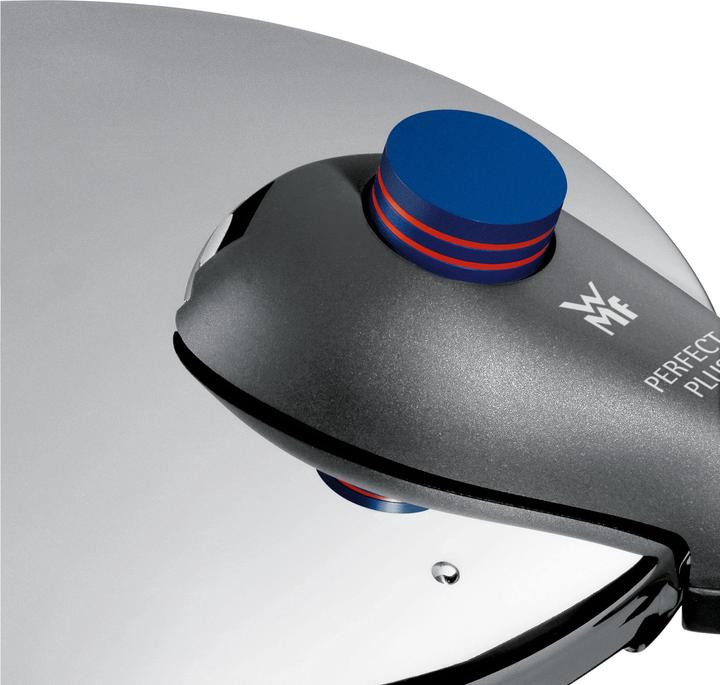Produktbild WMF Schnellkochtopf 2tlg 4,5+3,0l Dampfkochtopf Perfect Plus Induktion Edelstahl 18/10 (22 cm, Dampfkochtopf, Edelstahl)