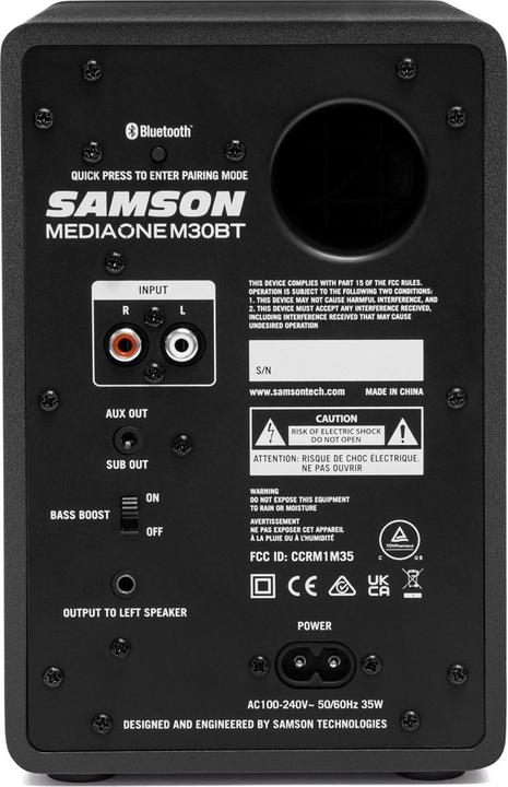 Produktbild Samson MediaOne M30BT (Aktiv, Paar, 2x 10 W)