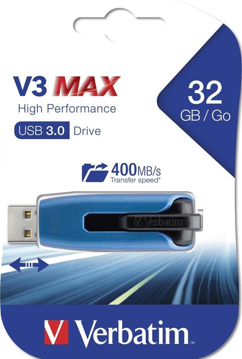 Produktbild Verbatim USB 3.0 Stick 32GB V3 MAX bulk Industrial Bulk, ohne Verpackung (32 GB, USB-A)