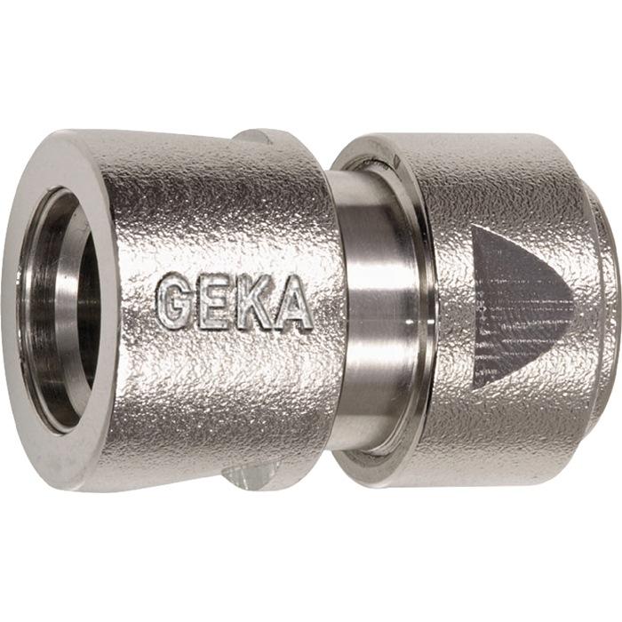 Karasto, Schlauchanschluss + Schlauchverbinder, Schlauchstück GEKA plus Messing vernickelt Schlauchgrösse 13 mm (13 mm)