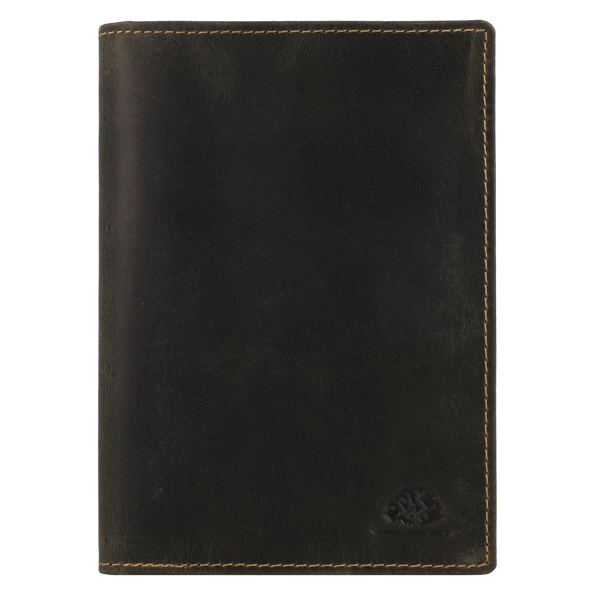 Greenburry, Unisex, Portemonnaie, Vintage Dokumenten Etui Leder 12 Cm, Grün