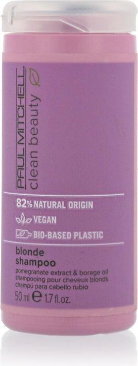 Actual product image Paul Mitchell Clean Beauty Blonde Shampoo 50 ml (50 ml, Silver shampoo)