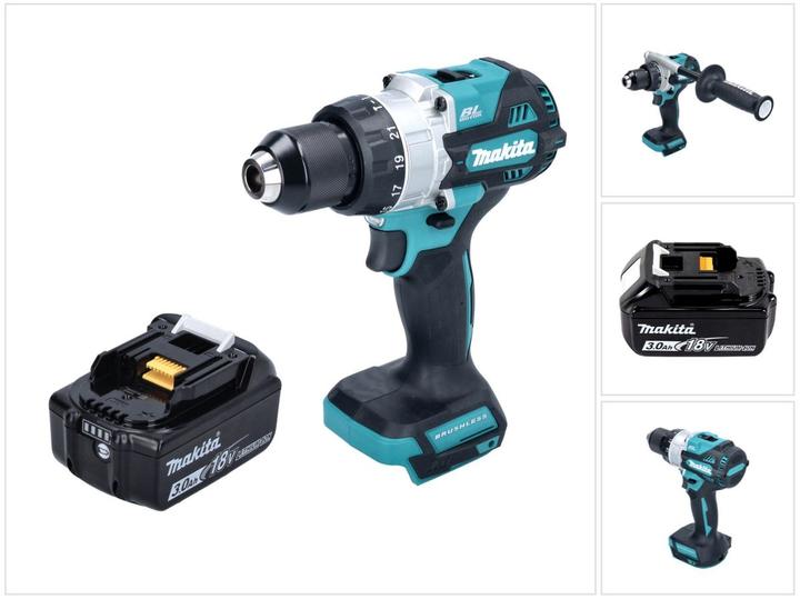 Actual product image Makita DHP 486 F1 Battery impact drill 18 V 130 Nm Brushless + 1x battery 3.0 Ah - without charger (Rechargeable battery operated)