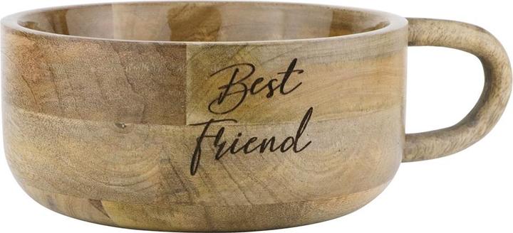 Nobby Grosse dekorative Tasse "BF", Mangoholz, 16x7.5cm (80 cl)