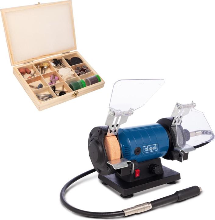Actual product image Scheppach Double grinder with flexible shaft HG35 (Bench grinder, 120 W)