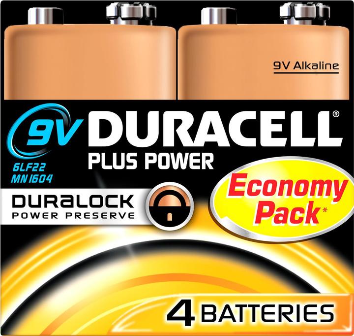 Actual product image Duracell Plus Power (4 pcs., 9V Block)