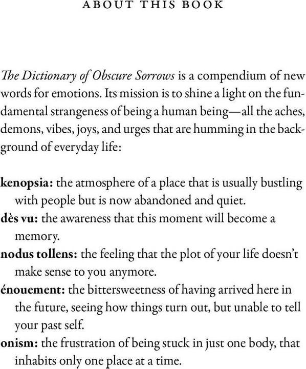 Produktbild The Dictionary of Obscure Sorrows (Englisch, Koenig John, 2021)