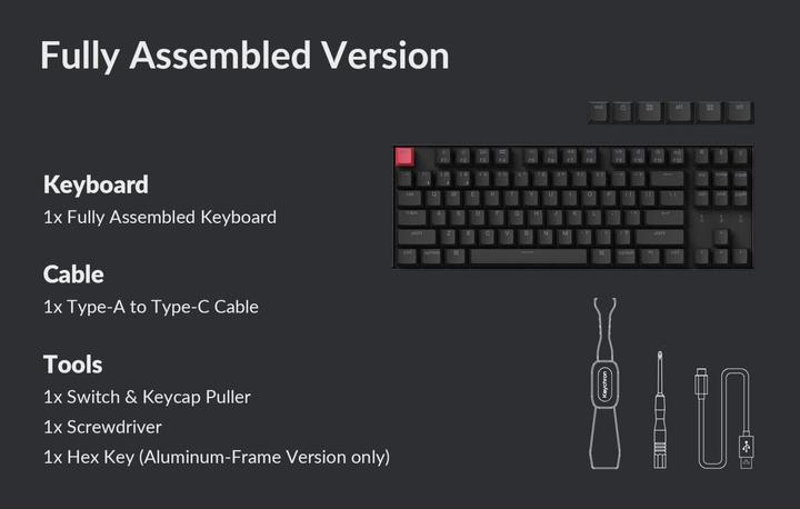 Immagine prodotto Keychron K8 QMK (Version 2) (US, Senza fili, Cablato)
