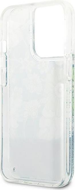 Produktbild Guess GUHCP13LLFLSN iPhone 13 Pro / 13 6,1" zielony/green hardcase Flower Liquid Glitter (Apple iPhone 13 Pro)