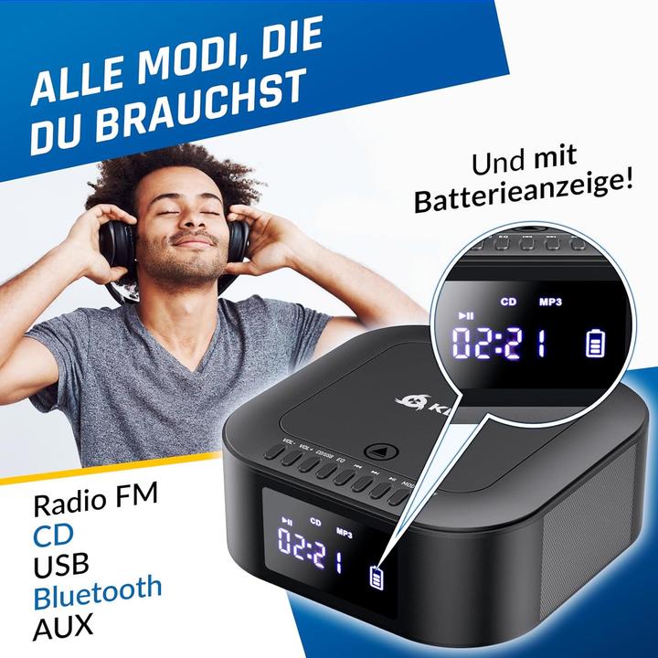 Produktbild Fourze Boombox E1 mit CD-Player und Bluetooth (FM, Bluetooth)