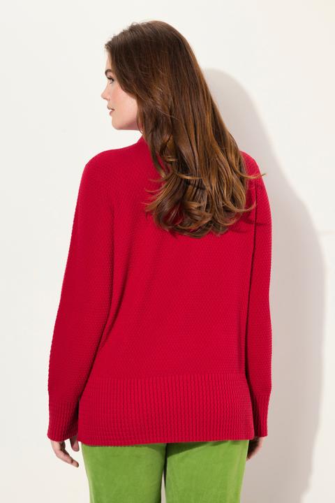 Actual product image Ulla Popken Knit Troyer Collar Long Sleeve Sweater (54)