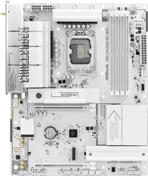Productafbeelding AsRock MB Intel 1851 B860 Challenger WiFi white (LGA 1851, Intel B860, ATX)