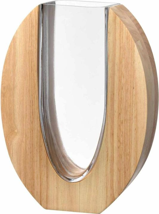 Leonardo Vaso Legno 28 cm, marrone/trasparente, altezza: 28 cm (1x, 1.10 l)