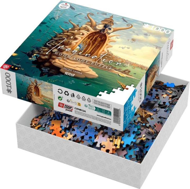 Image du produit Good Loot Puzzle 1000 Imagination Jacek Yerka Port / Harbor (1000 pièces)