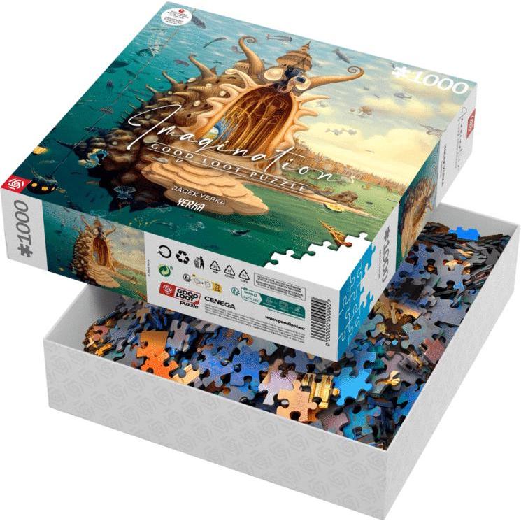 Thumbnail - Good Loot Puzzle 1000 Imagination Jacek Yerka Port / Harbor (1000 Teile)