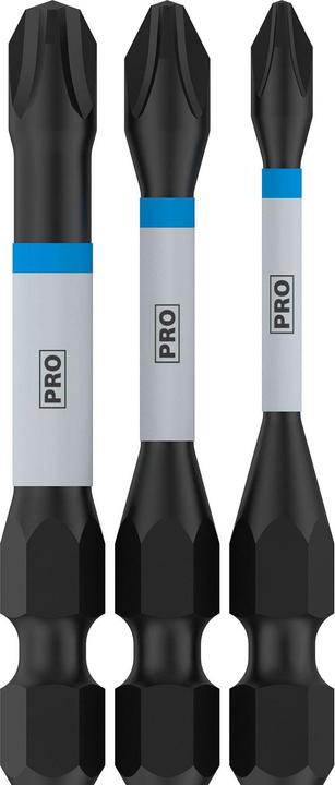 Produktbild Bosch Professional Zubehör PRO Phillips Impact Bit, PH1x55, PH2x55, PH3x55 mm, 3-tlg. (Schraubschlitz, Sechskant (hexagonal))