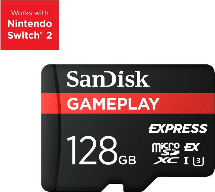 Productafbeelding SANDISK Express GamePlay (128 GB, microSD, microSD Express, microSDXC, U3, UHS-I)