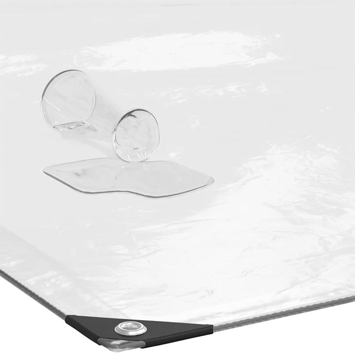 Produktbild vidaXL Transparente Plane mit Ösen 2x10 m Polyethylen durchsichtige Plane (2 x 10 m)