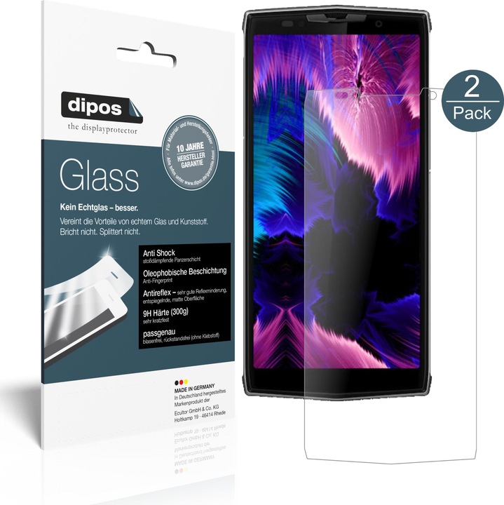 Actual product image Dipos Screen Protector Anti-Shock (2 Piece, Doogee BL9000)