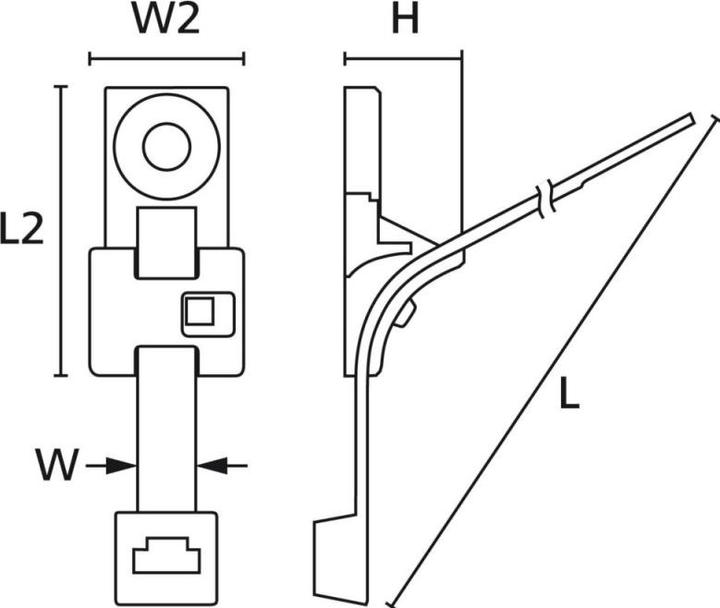 Produktbild HellermannTyton Schraubkabelhalter+Kabelbind. T120RHDM6 (Kunststoffkabelbinder, 390 mm, 100 Stk.)