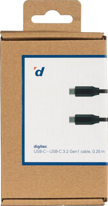 Produktbild Digitec USB Typ C – USB Typ C (0.25 m, USB 3.2 Gen 1, 60 W)