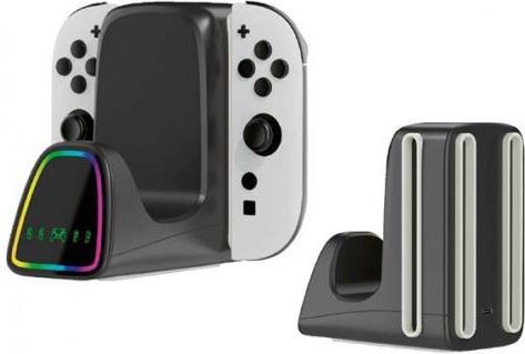 Produktbild Bigben Ricarica 2 Joycon e 1 Controller PRO Switch 2 Big Ben (Switch 2)