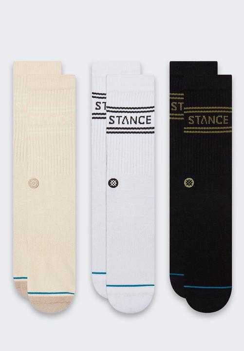Stance Basic Crew Socken 3 Paar Haferflocken (3er Pack, L)