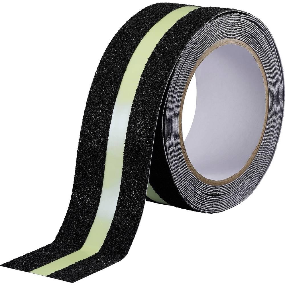 Toolcraft, Nastro adesivo, TO-10187130 Anti-Rutschband Schwarz, Grün (L x B) 10 m x 55 mm 1 St. (55 mm)