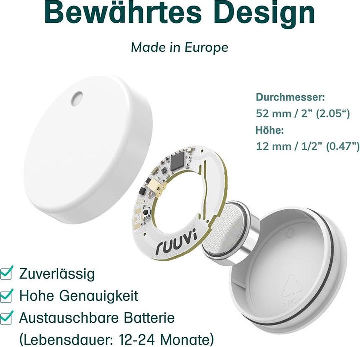 Immagine prodotto Ruuvi Sensore ambientale Bluetooth RuuviTag 4 in 1